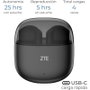 ZTE Buds 2 Auriculares Inalámbricos Bluetooth 5.3 con Estuche de Carga, 25h Autonomía Total, Control Táctil, Resistencia IPX4 al Agua, Color Negro - EB2201